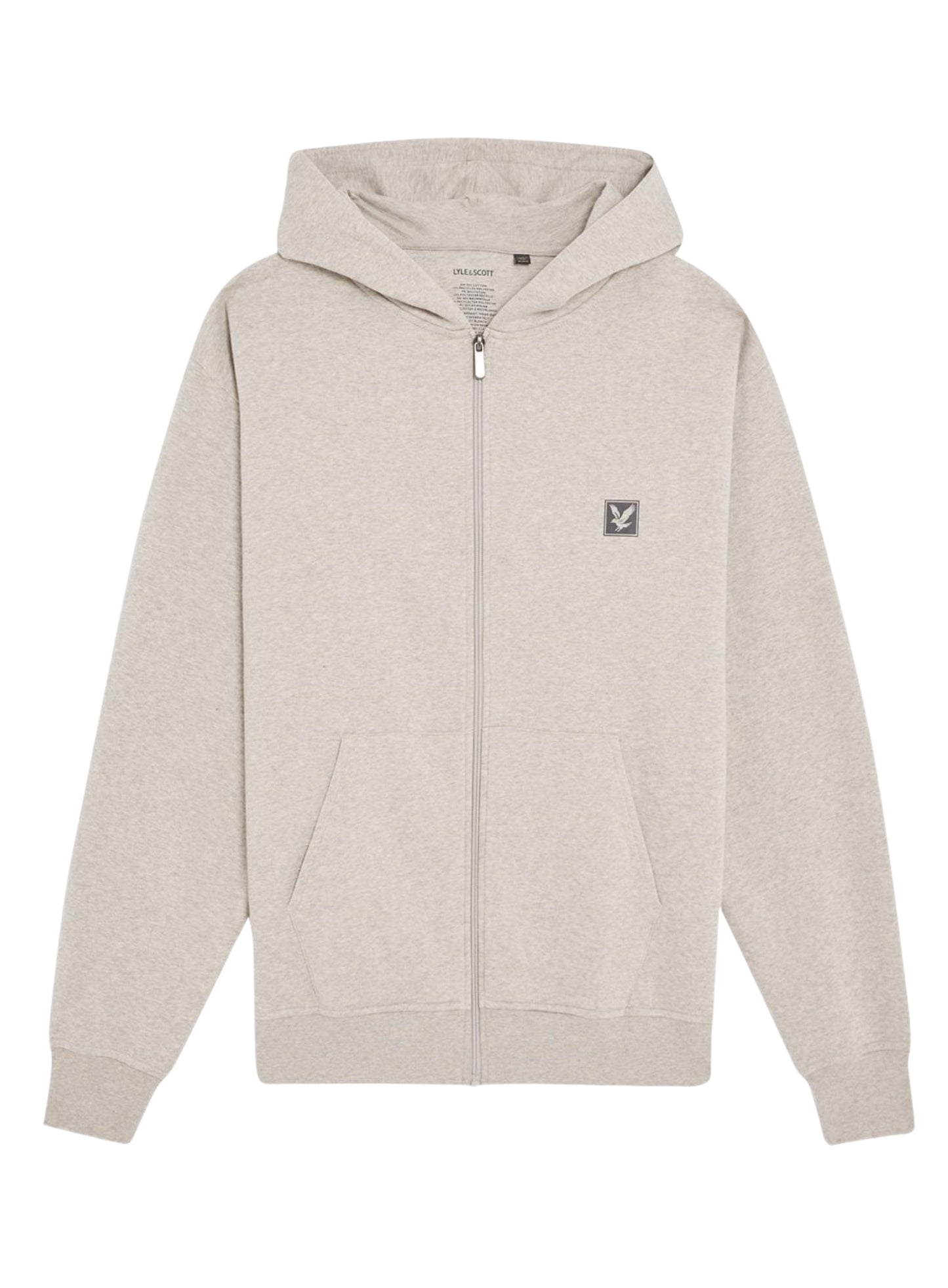 LYLE & SCOTT Loungewear Zip Through Hoodie Oatmeal Marl
