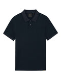 LYLE & SCOTT Jacquard Dobby Polo Shirt Dark Navy