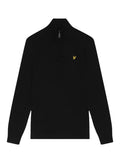 LYLE & SCOTT Cotton Merino Quarter Zip Jumper Jet Black