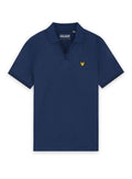 LYLE & SCOTT Embossed Football Polo Navy Peony