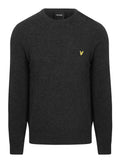 LYLE & SCOTT Lambswool Blend Crew Neck Jumper Jet Black Marl