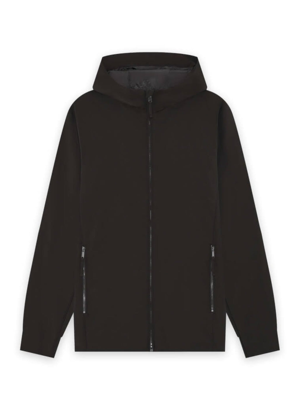 LYLE & SCOTT Nylon Zip Through Hooded Jacket Licorice