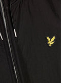 LYLE & SCOTT Half Raglan Sleeve Panneled Hoodie Jet Black