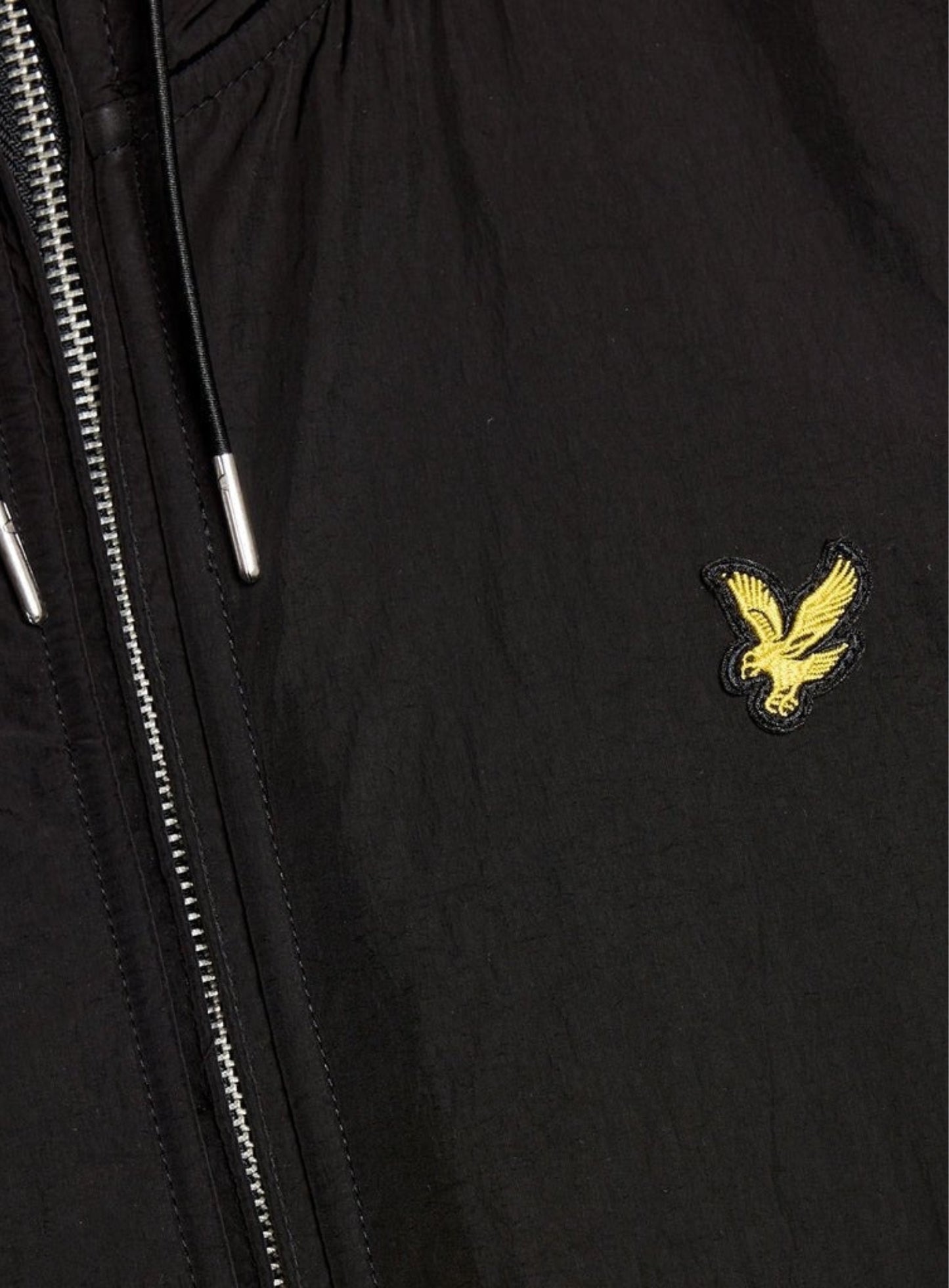 LYLE & SCOTT Half Raglan Sleeve Panneled Hoodie Jet Black