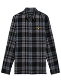 LYLE & SCOTT Tartan Corduroy Shirt Jet Black/ White