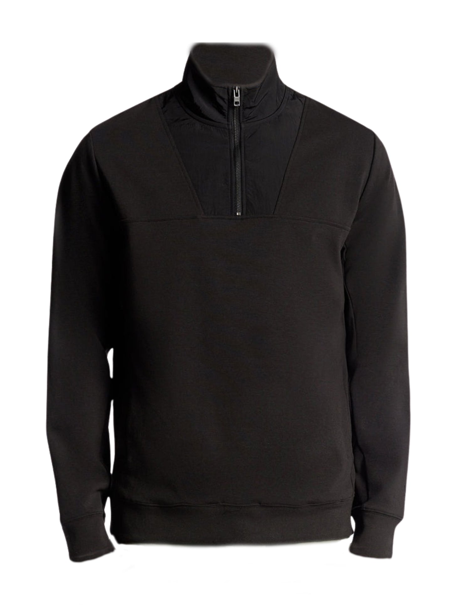 LYLE & SCOTT Panelled Hybrid Quarter Zip Black Ice