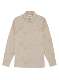 LYLE & SCOTT Floral Printed Shirt Lead Beige