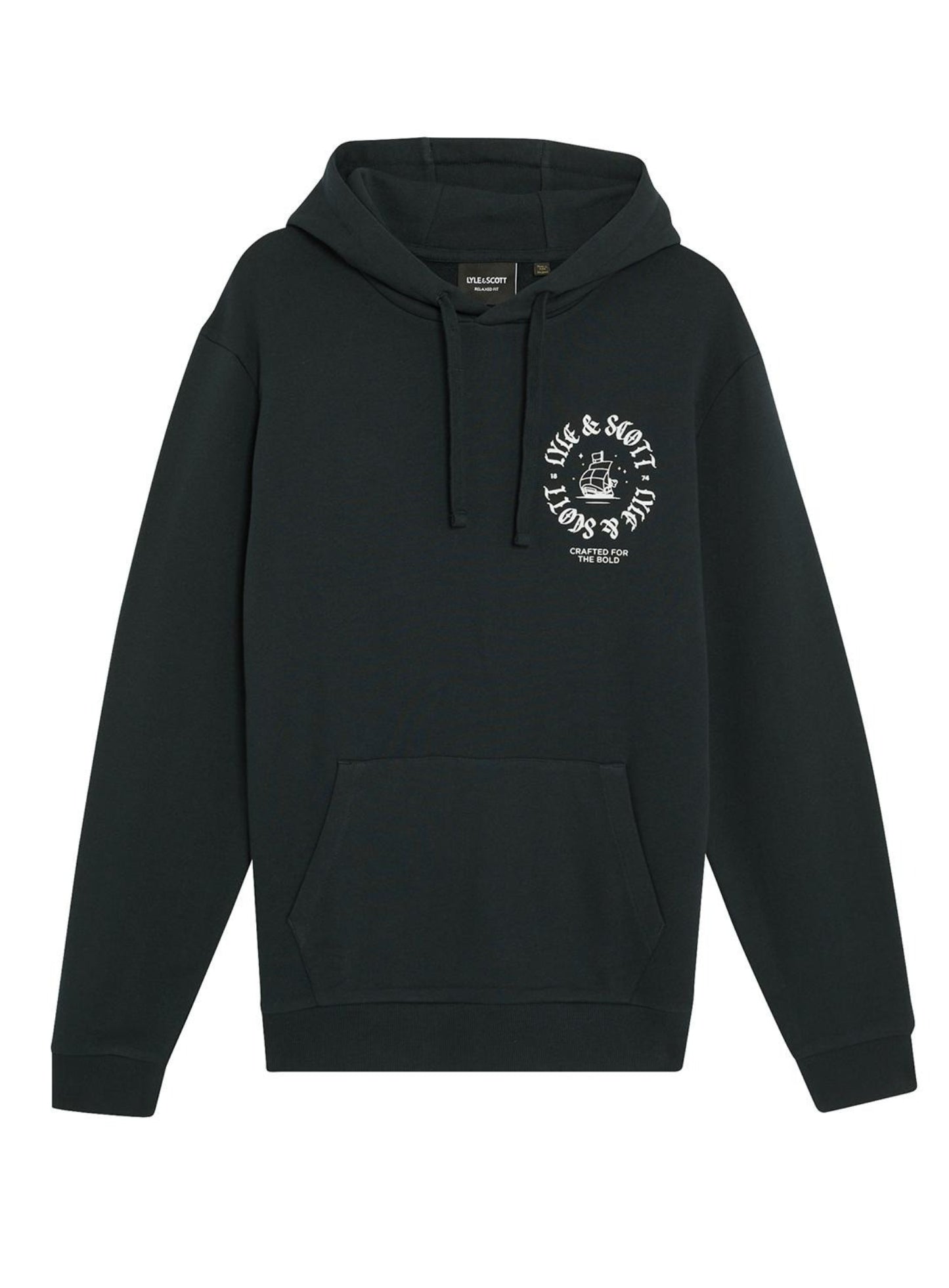 LYLE & SCOTT Ship Insignia Graphic Hoodie Dark Navy