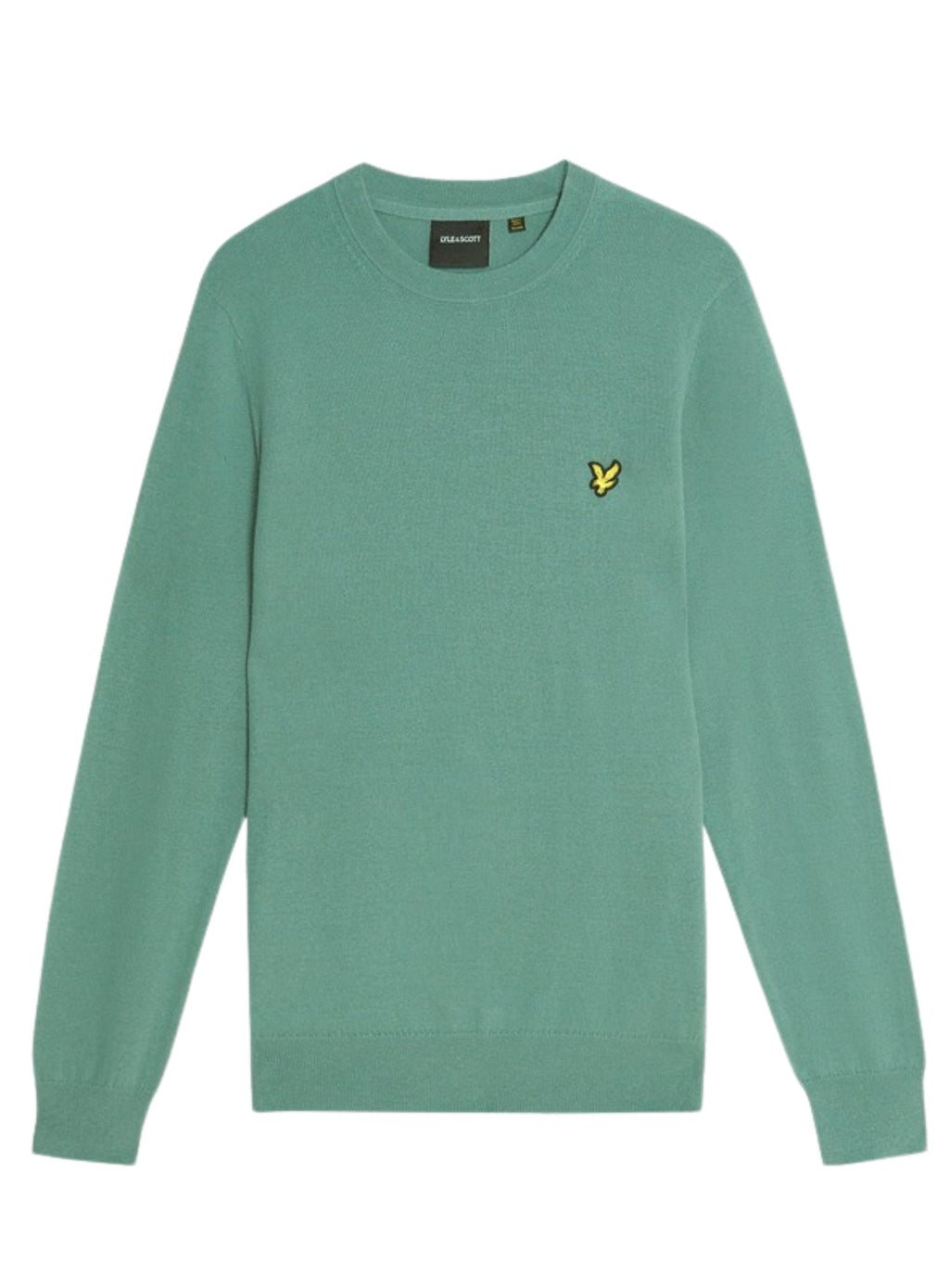 LYLE & SCOTT Cotton Merino Crew Neck Jumper Agave Green