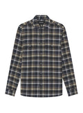 LYLE & SCOTT Brushed Cotton Check Shirt Jet Black/ Limestone