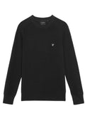 LYLE & SCOTT Engineered Rib Crew Neck Black Ice