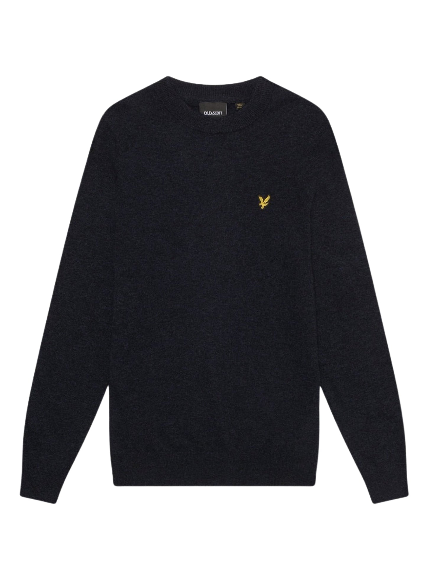 LYLE & SCOTT Lambswool Blend Crew Neck Jumper Dark Navy Marl