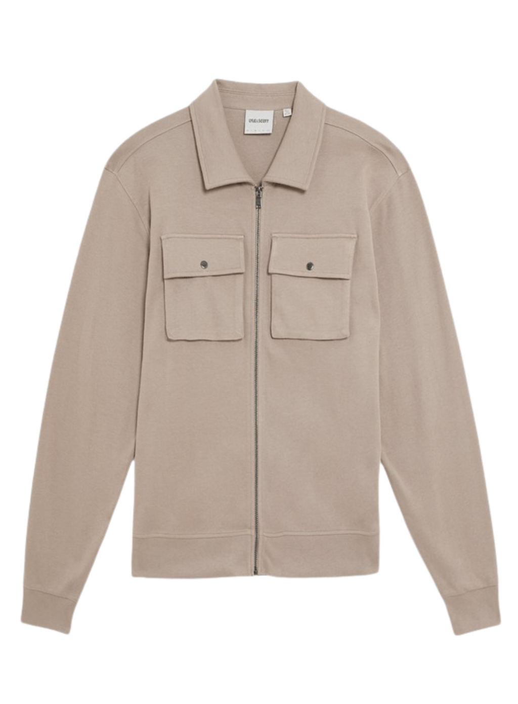 LYLE & SCOTT Heavyweight Jersey Overshirt Cobblestone