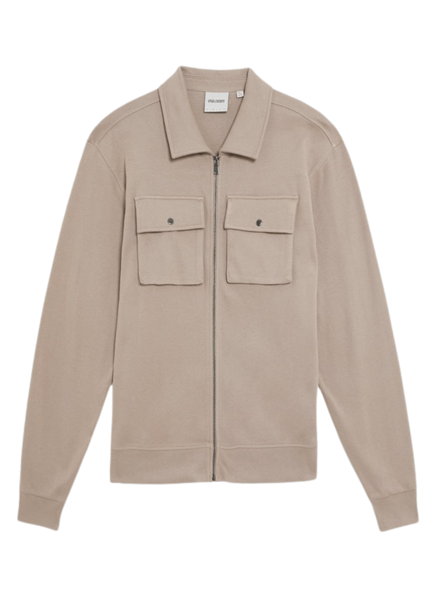 LYLE & SCOTT Heavyweight Jersey Overshirt Cobblestone