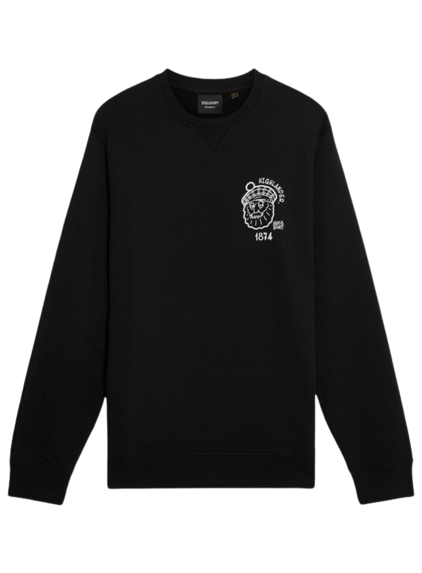 LYLE & SCOTT Highlander Graphic Sweatshirt Jet Black