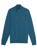 LYLE & SCOTT Cotton Merino Quarter Zip Jumper Deep Water