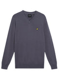 LYLE & SCOTT Cotton Merino V Neck Jumper Graystone