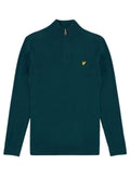LYLE & SCOTT Cotton Quarter Zip Jumper Rich Teal