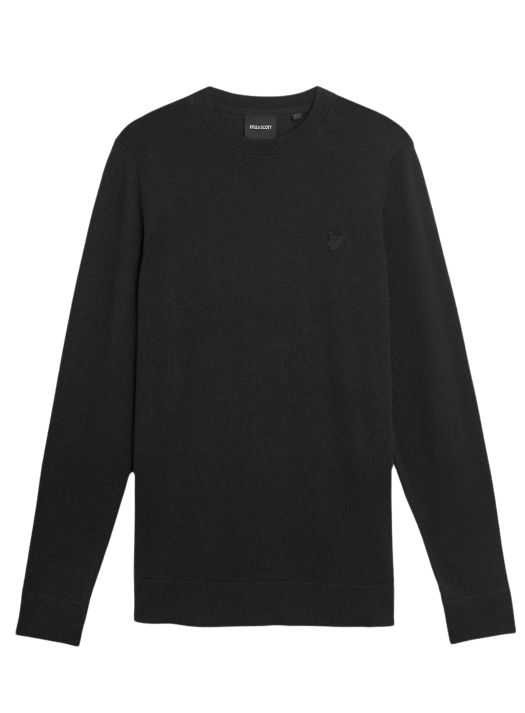 LYLE & SCOTT Tonal Superfine Crew Neck Jumper Jet Black
