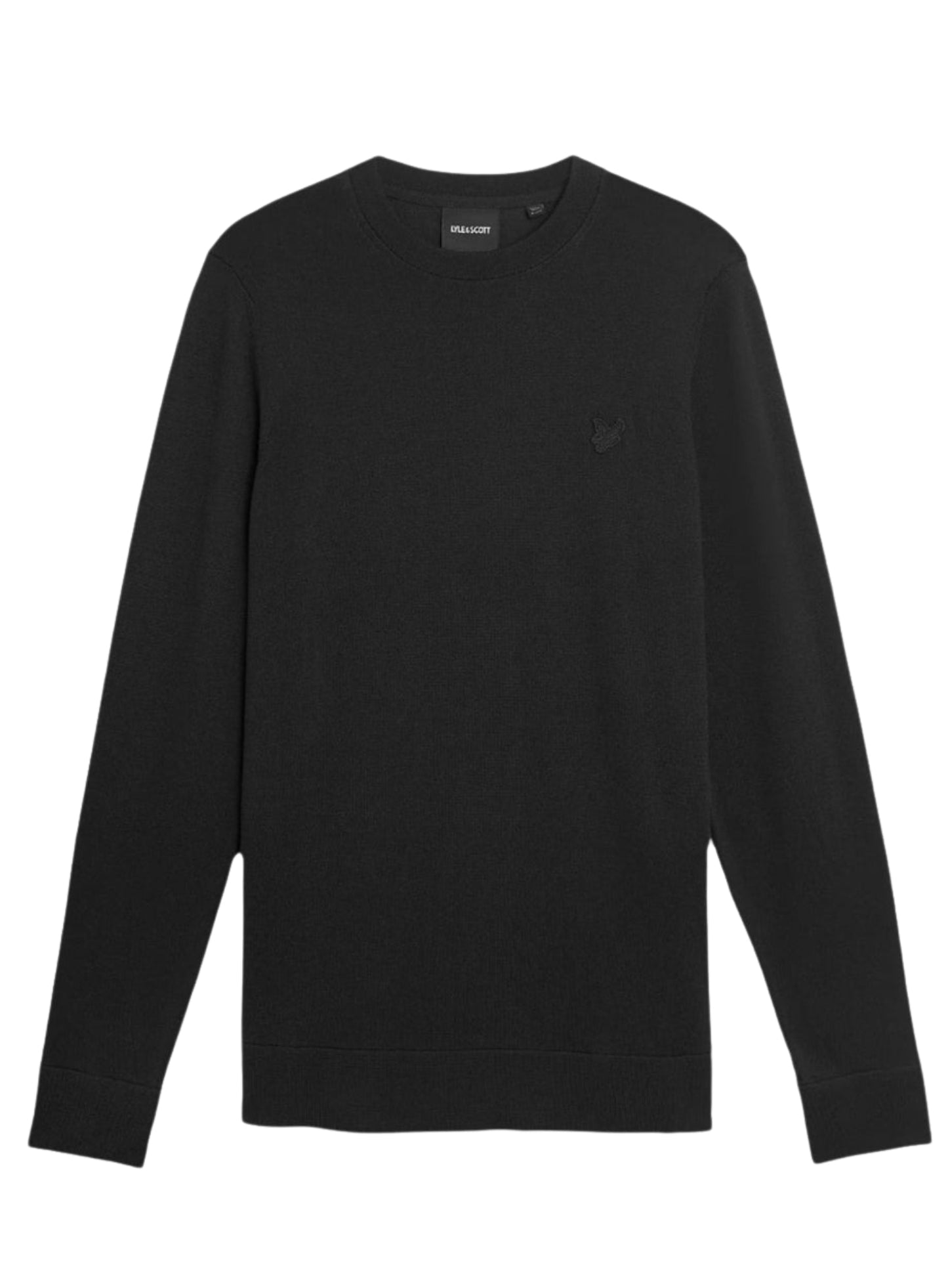 LYLE & SCOTT Tonal Superfine Crew Neck Jumper Jet Black