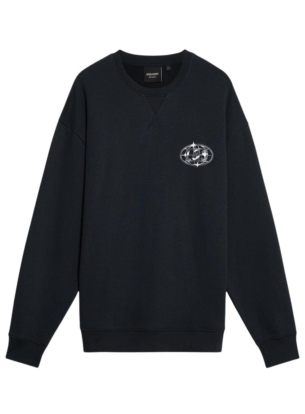 LYLE & SCOTT Chrome Graphic Crew Neck Dark Navy
