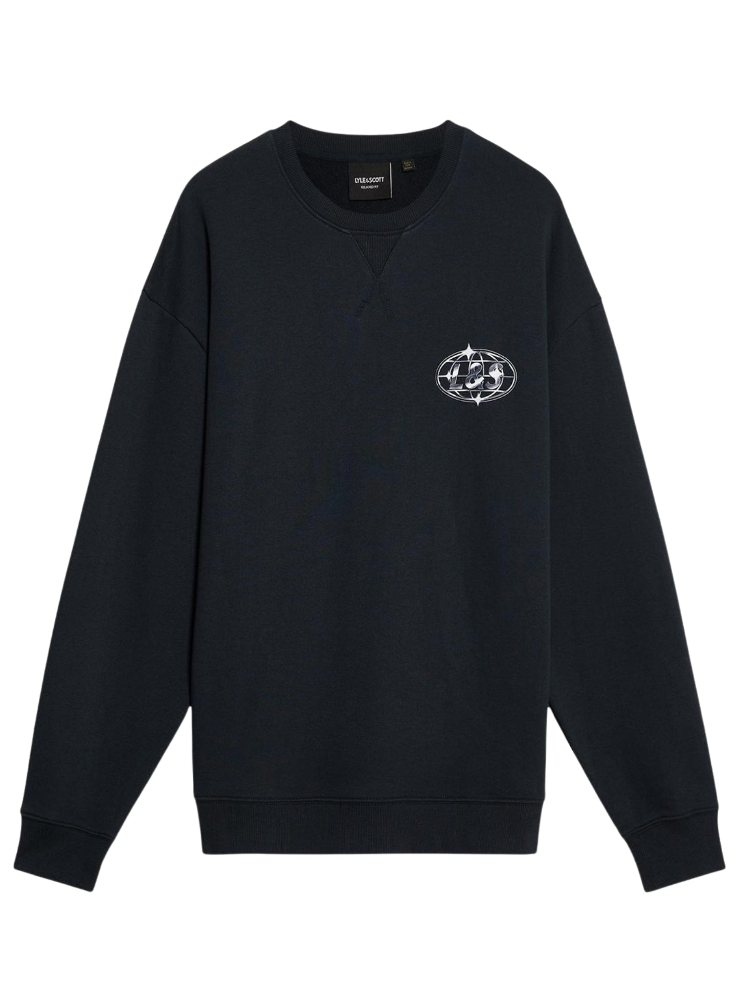 LYLE & SCOTT Chrome Graphic Crew Neck Dark Navy