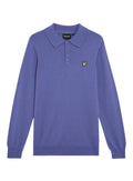 LYLE & SCOTT Cotton Merino Long Sleeve Knitted Polo Twilight
