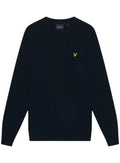 LYLE & SCOTT Cotton Merino Crew Neck Jumper Dark Navy