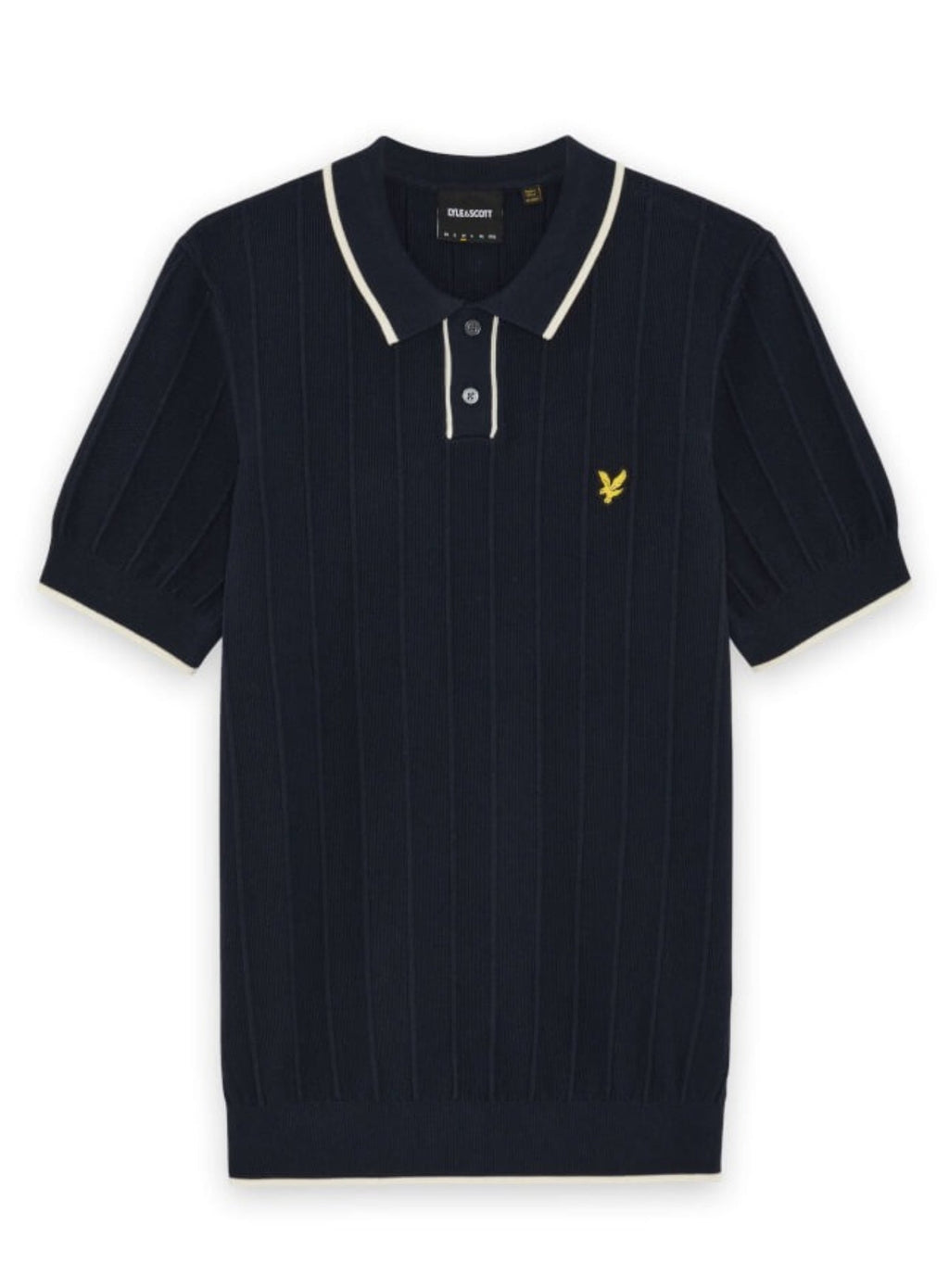 LYLE & SCOTT Tipped Pique Knitted Polo Dark Navy