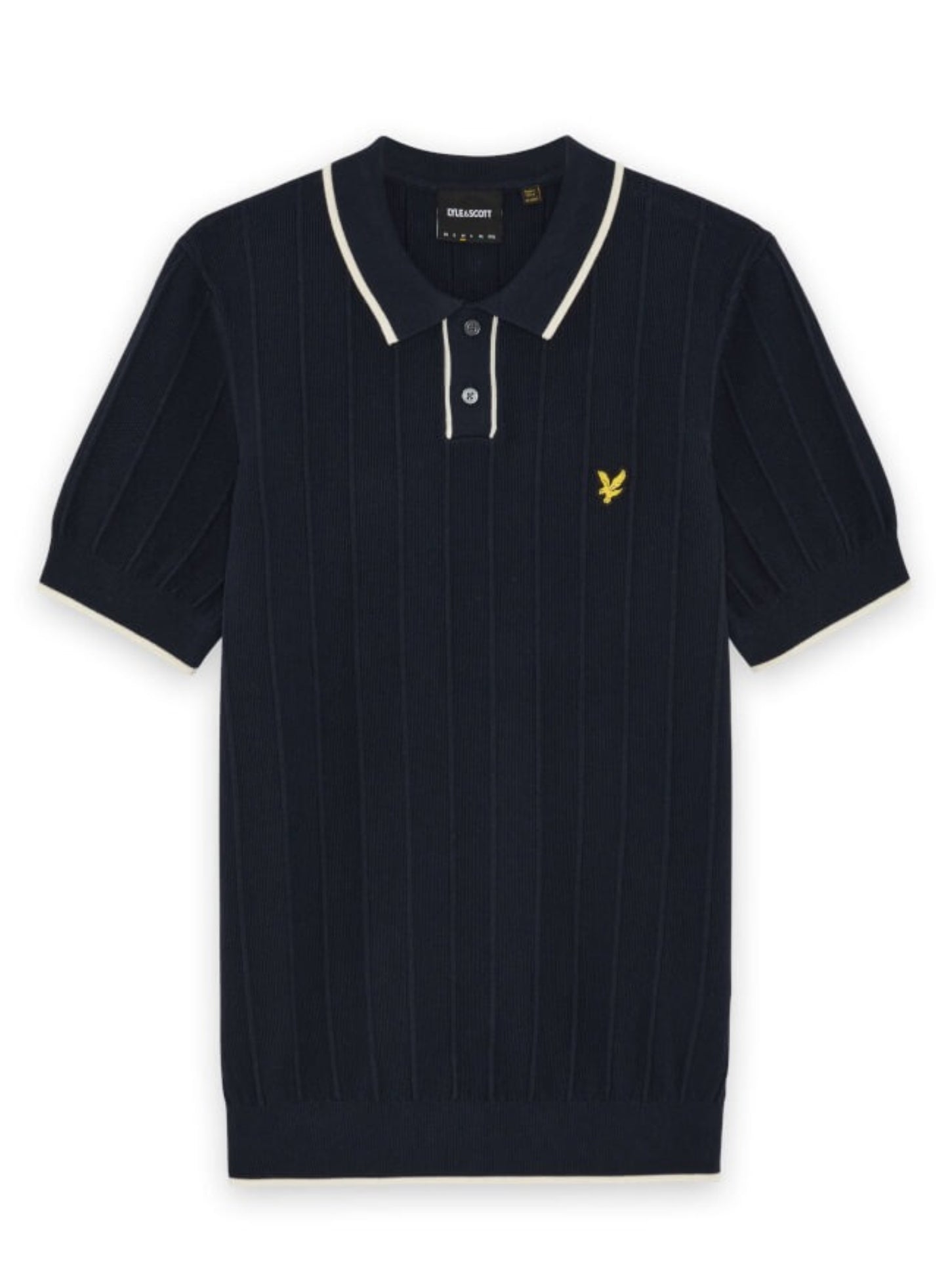 LYLE & SCOTT Tipped Pique Knitted Polo Dark Navy