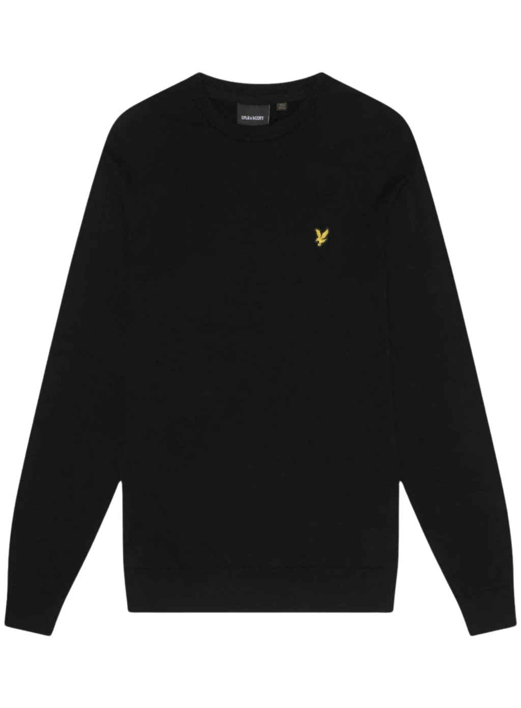 LYLE & SCOTT Cotton Crew Neck Jumper Jet Black
