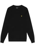 LYLE & SCOTT Cotton Crew Neck Jumper Jet Black
