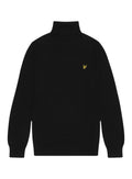 LYLE & SCOTT Cotton Merino Turtleneck Jumper Jet Black