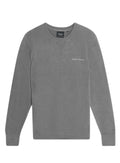 LYLE & SCOTT Script Knitted Crew Neck Mid Grey Marl