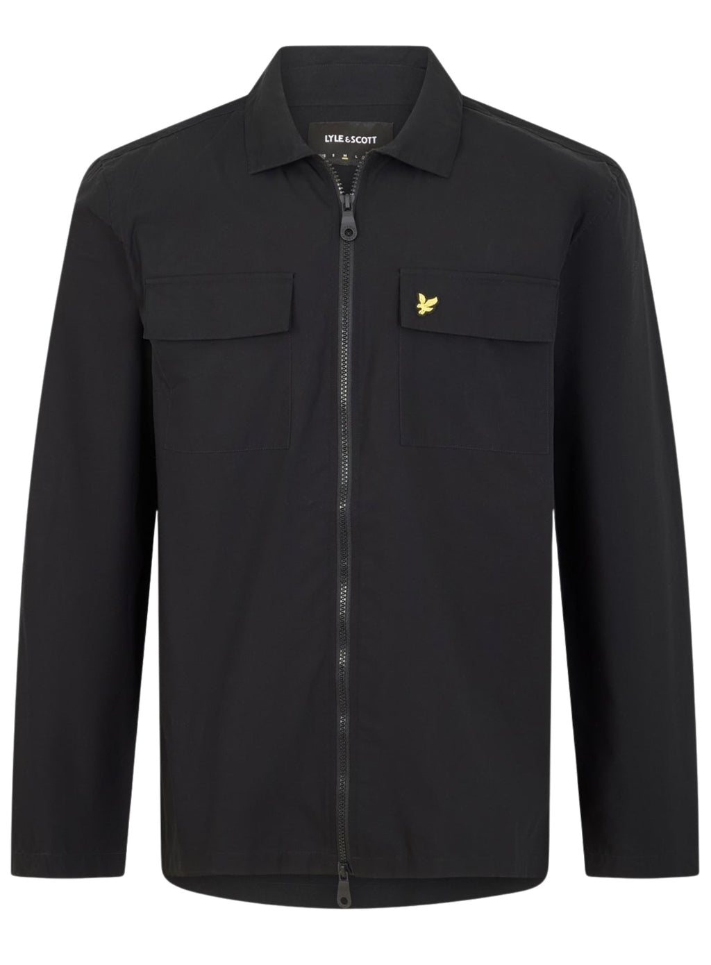 LYLE & SCOTT Zip Through Cotton Overshirt Black