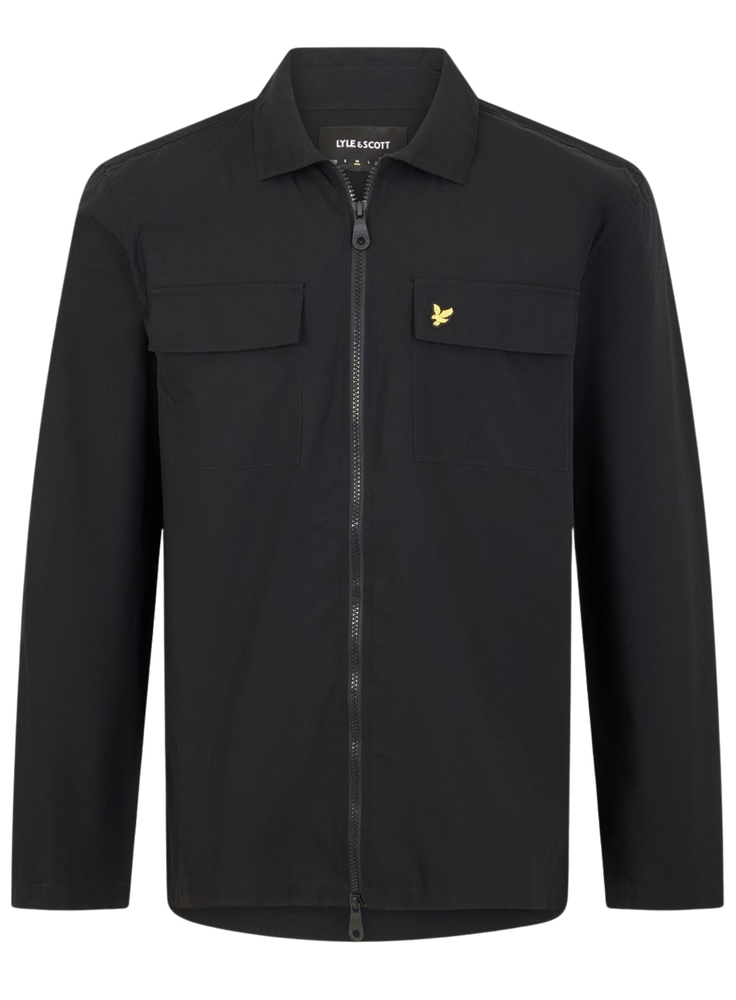 LYLE & SCOTT Zip Through Cotton Overshirt Black