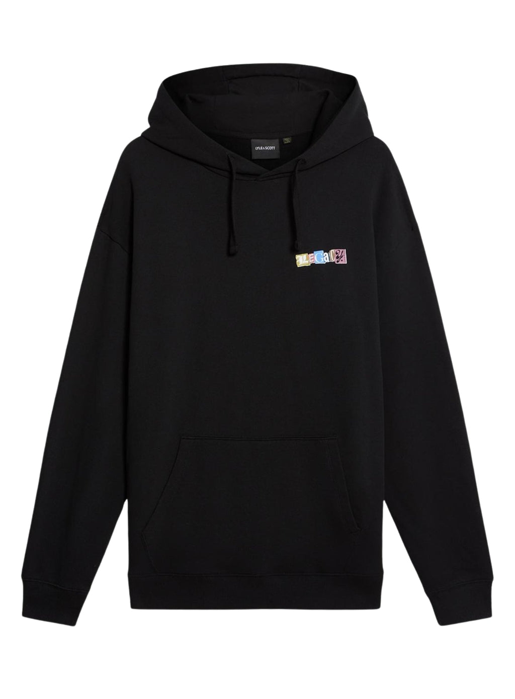 LYLE & SCOTT Paper Letters Graphic Hoodie Jet Black