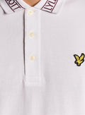 LYLE & SCOTT Collar Logo Ribbed Polo Shirt White Port