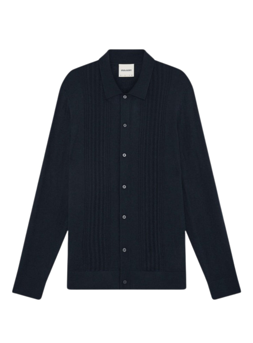 LYLE & SCOTT Cable Knitted Shirt Carbon