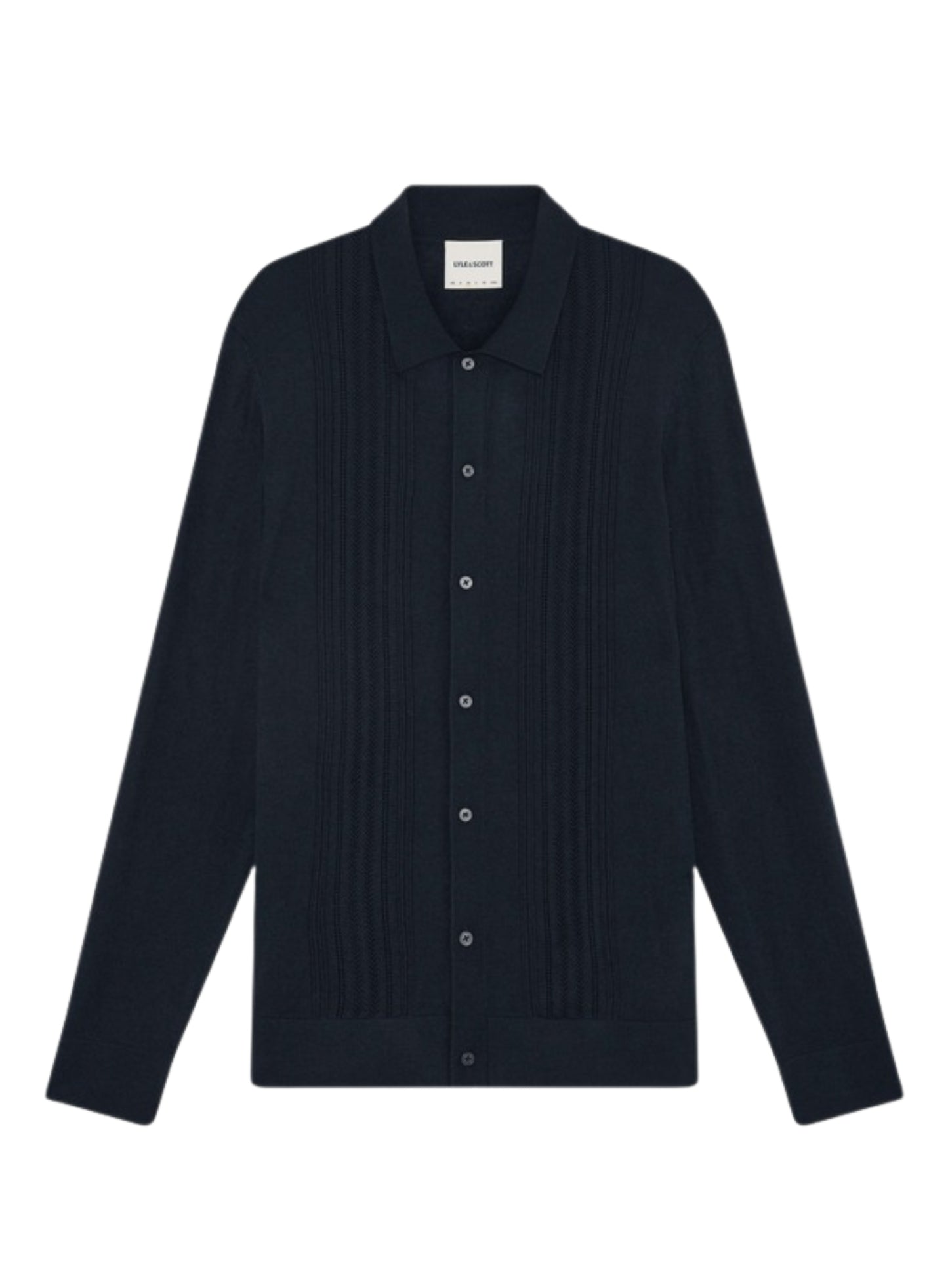 LYLE & SCOTT Cable Knitted Shirt Carbon