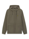 LYLE & SCOTT Lightweight Hooded Zip Through Jacket Khaki Ash