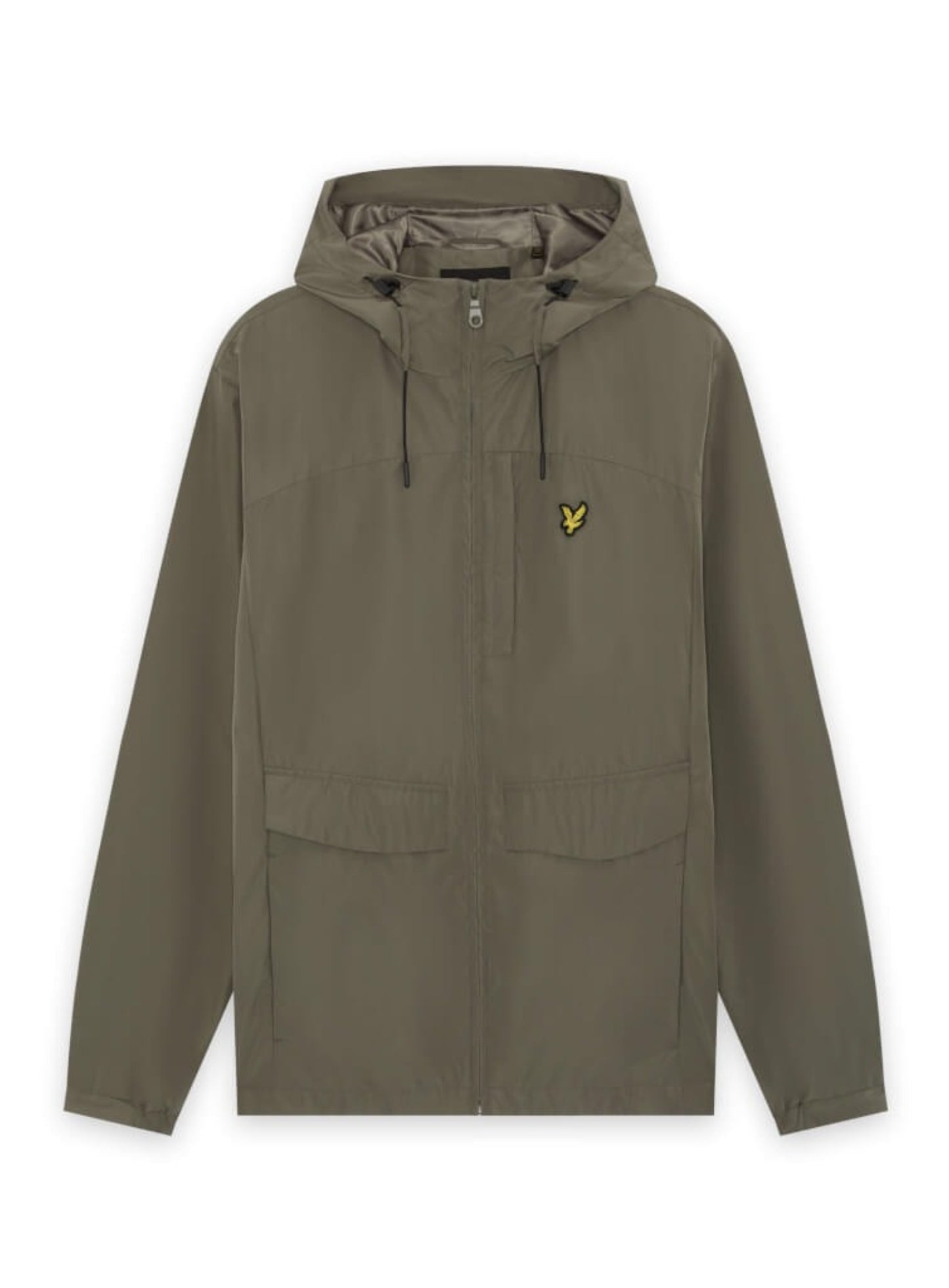 LYLE & SCOTT Lightweight Hooded Zip Through Jacket Khaki Ash