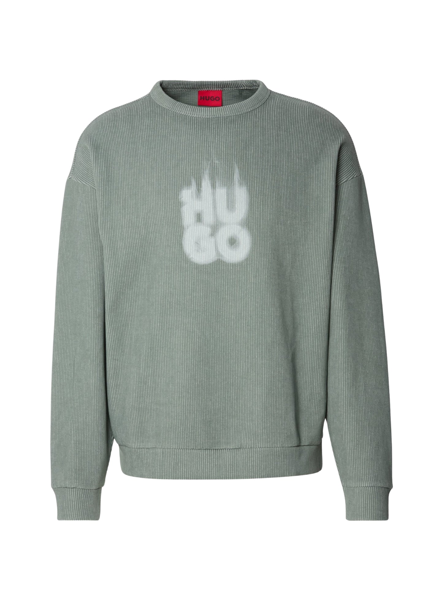 HUGO Dinkam Mens Crew Neck Sweatshirt Faded Green