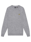 LYLE & SCOTT Lambswool Blend Crew Neck Jumper Light Grey Marl