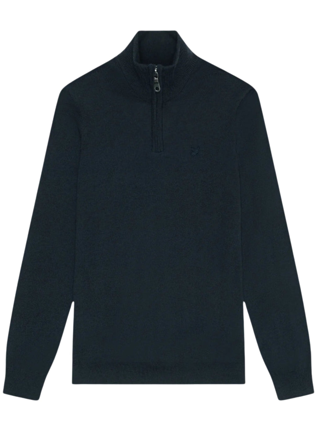 LYLE & SCOTT Tonal Eagle Merino Quarter Zip Jumper Dark Navy