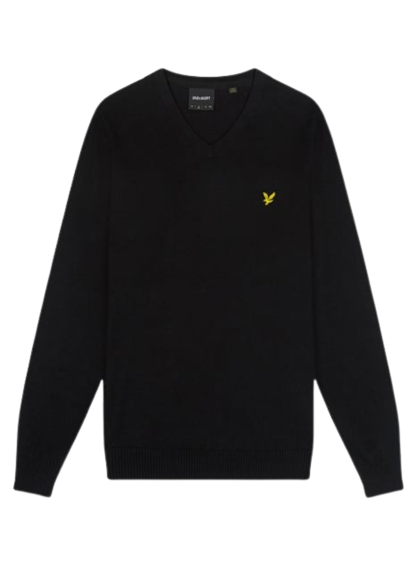 LYLE & SCOTT Cotton Merino V Neck Jumper Jet Black