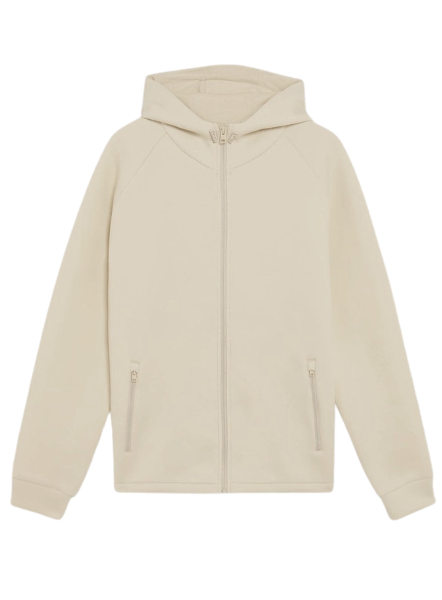 LYLE & SCOTT Neoprene Zip Through Hoodie Bleached Stone
