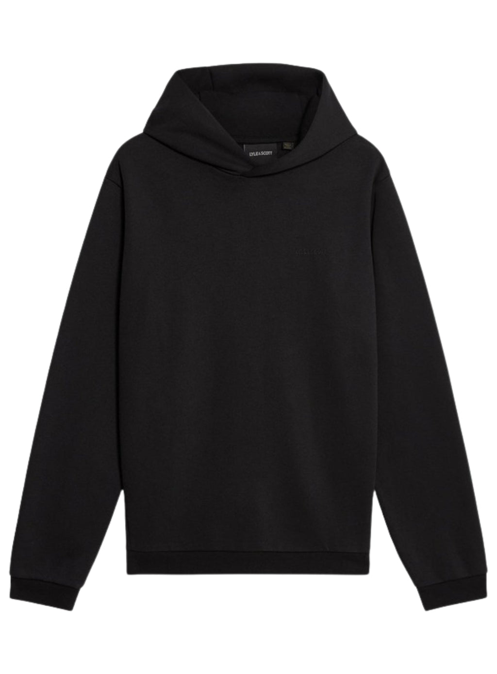 LYLE & SCOTT Logo Brushback Pullover Hoodie Jet Black