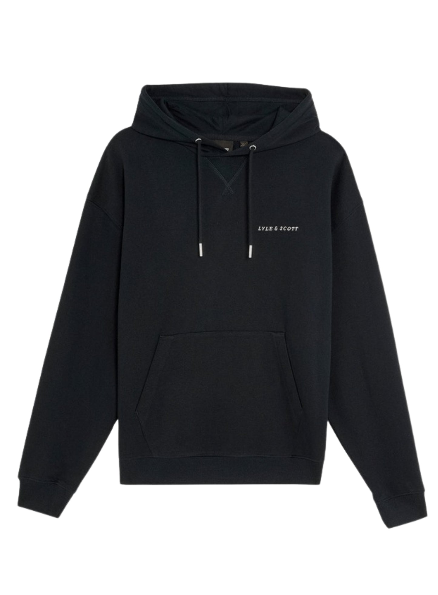 LYLE & SCOTT Script Brushback Pullover Hoodie Dark Navy