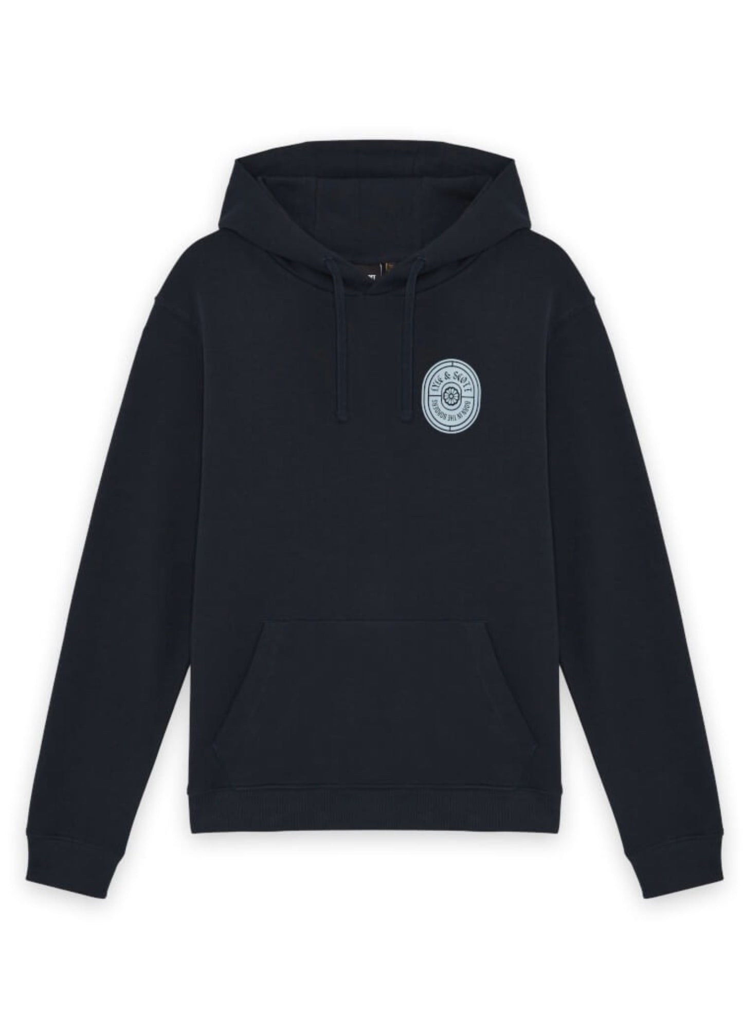 LYLE & SCOTT Borders Label Graphic Hoodie Dark Navy